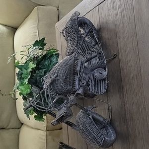 Biker Motorcycle Metal Art Sculpture